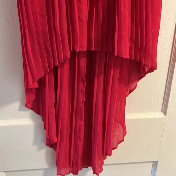 BCBGeneration Small Strapless Hi Lo Hem Dress Hot Pink - Picture 3 of 4